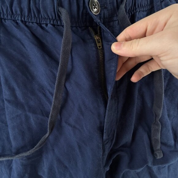 Vineyard Vines Navy Blue XL Men Linen Cotton Lyocell Pants Drawstring ACTL 37X30 - Picture 8 of 15